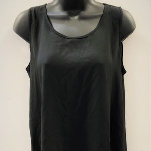CABLE GAUGE CONTRAST-TRIM TANK TOP BLACK S